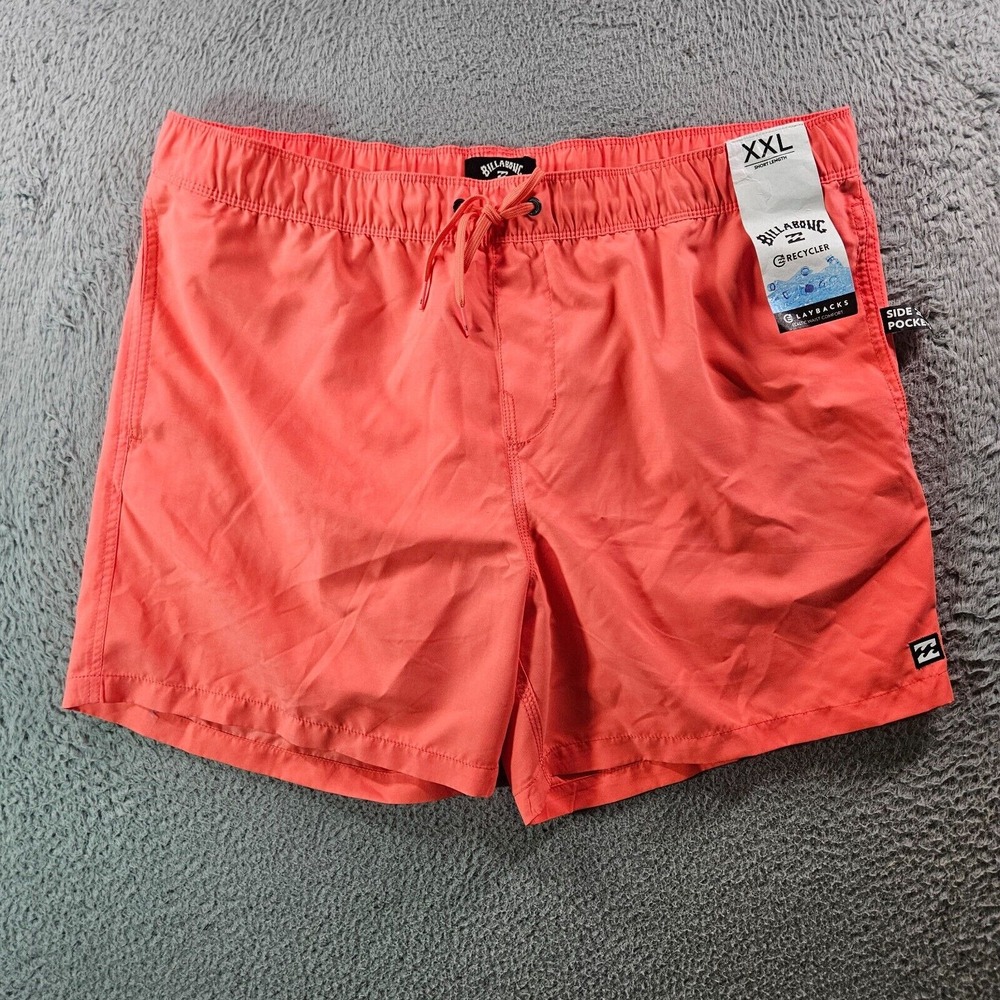 NWT Billabong Swim Trunks Board Shorts Men's XXL - No Liner Orange